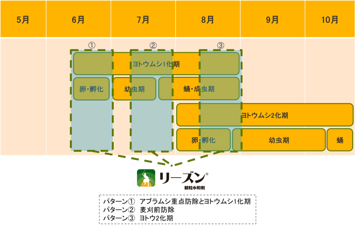 散布タイミング_リーズン顆粒水和剤